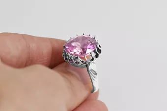 Sterling silver 925 Amethyst Ring Vintage style vrc035s